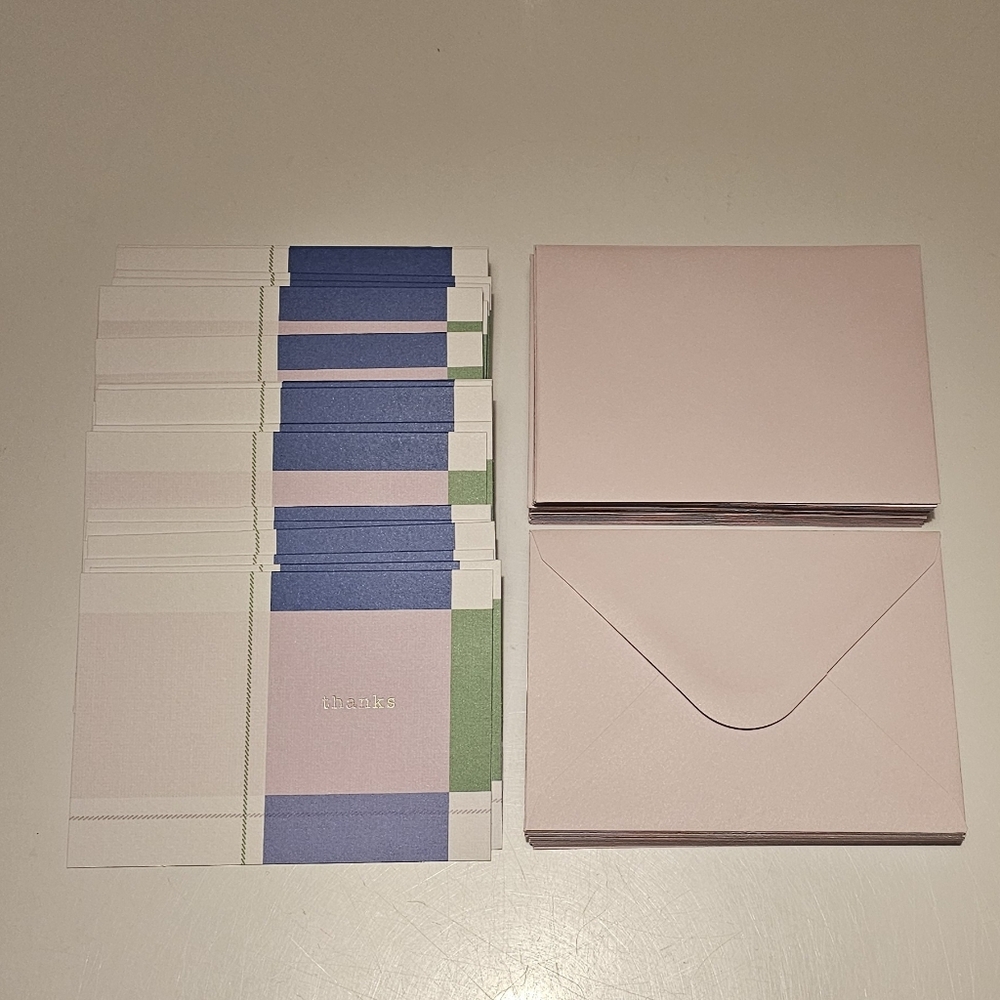 40 Thank You Cards & Envelopes